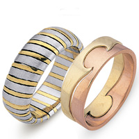 Обручальные кольца  из белого, желтого, двухцветного и трехцветного золота - новинки в интернет-магазине Rings.ru