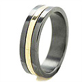 Обручальные кольца из титана со вставкой из золота - новинки в интернет-магазине Rings.ru