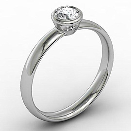 Помолвочное кольцо с 1 бриллиантом 