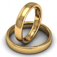 Обручальные кольца из розового золота с комфортной посадкой