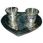 Свадебный серебряный набор посуды